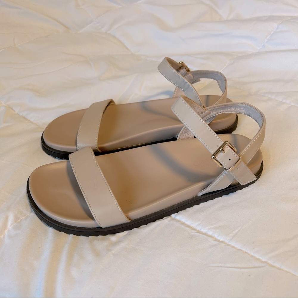 DREAM PAIRS Casual Nude Sandals